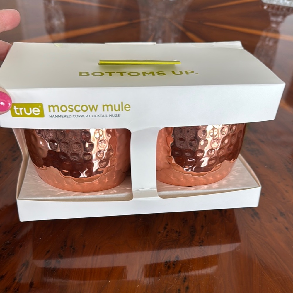 Hammered Copper Moscow Mule Mugs
